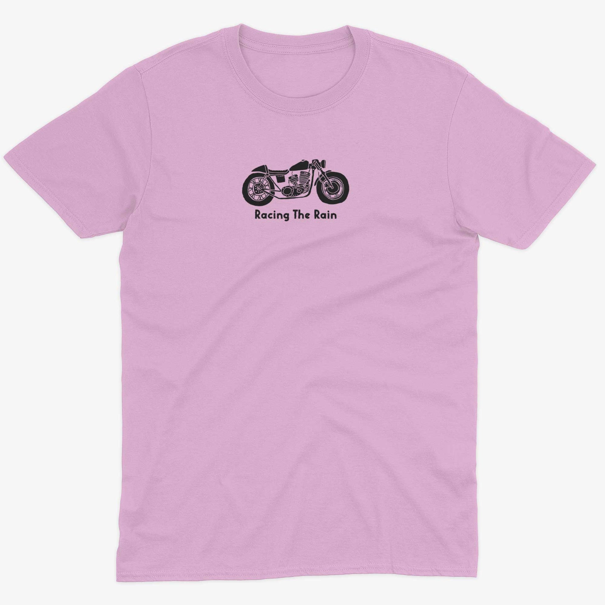Racing The Rain Unisex Or Women's Cotton T-shirt-Pink-Unisex