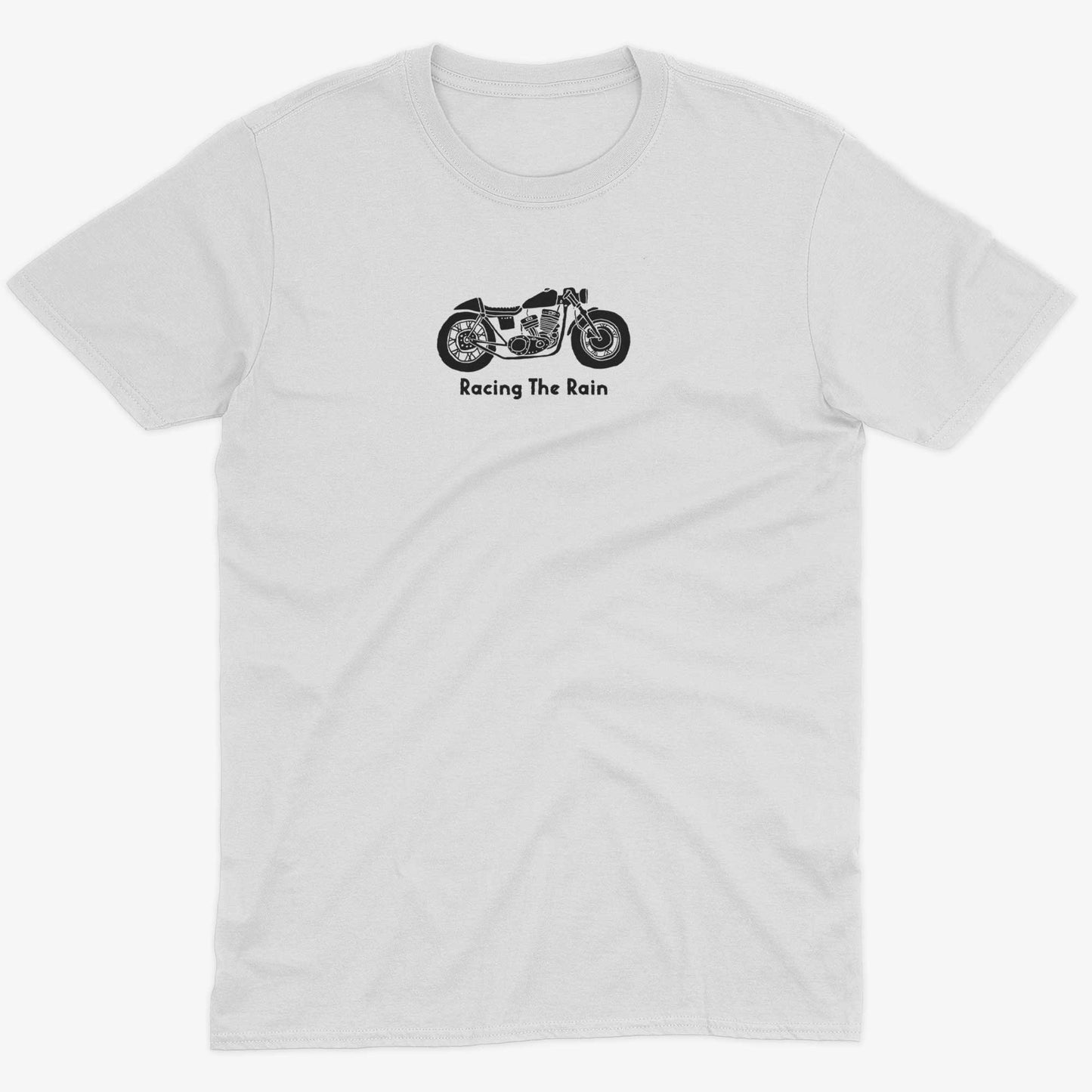 Racing The Rain Unisex Or Women's Cotton T-shirt-White-Unisex