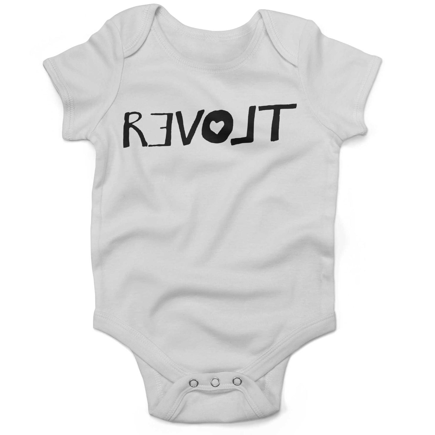 Revolt Infant Bodysuit or Raglan Baby Tee-White-3-6 months