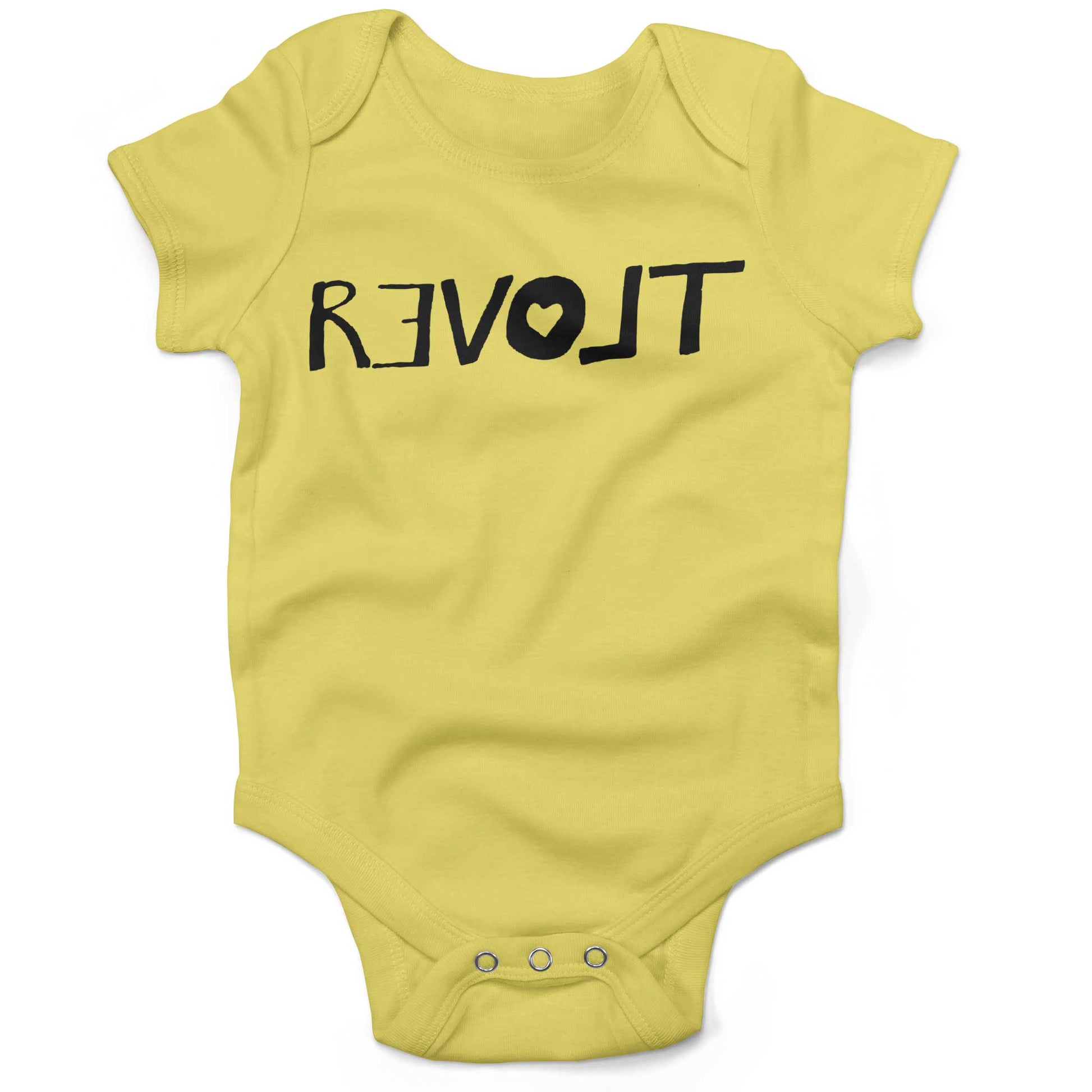 Revolt Infant Bodysuit or Raglan Baby Tee-Yellow-3-6 months
