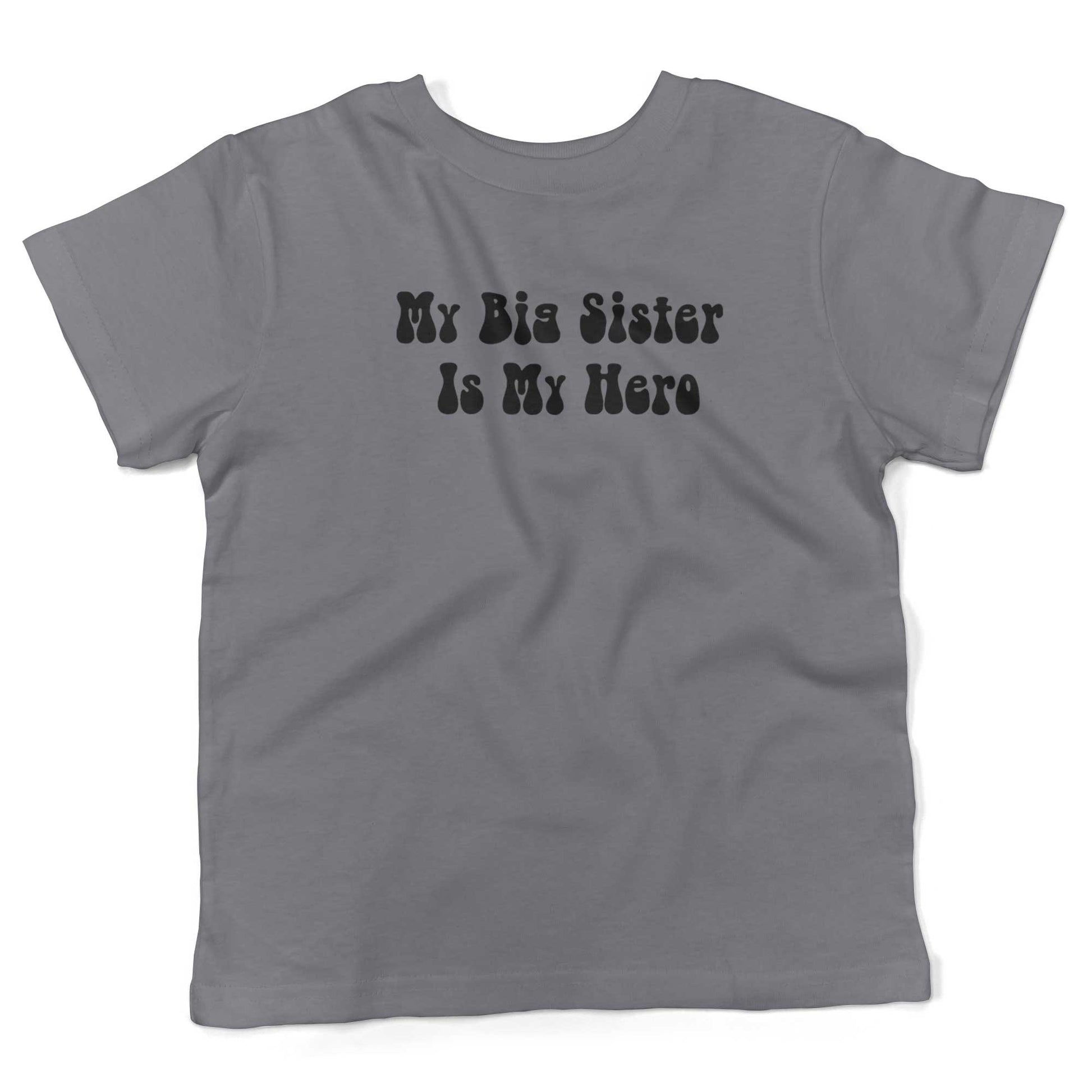 My Big Sister Is My Hero Toddler Shirt-Slate-2T