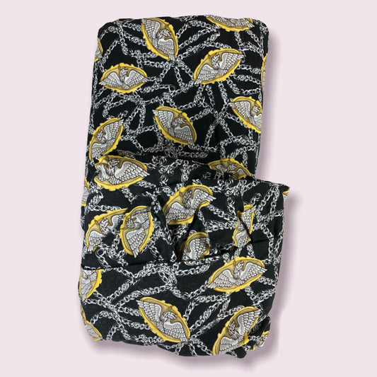 Gold Chains Matching Baby Blanket & Fitted Crib Sheet-