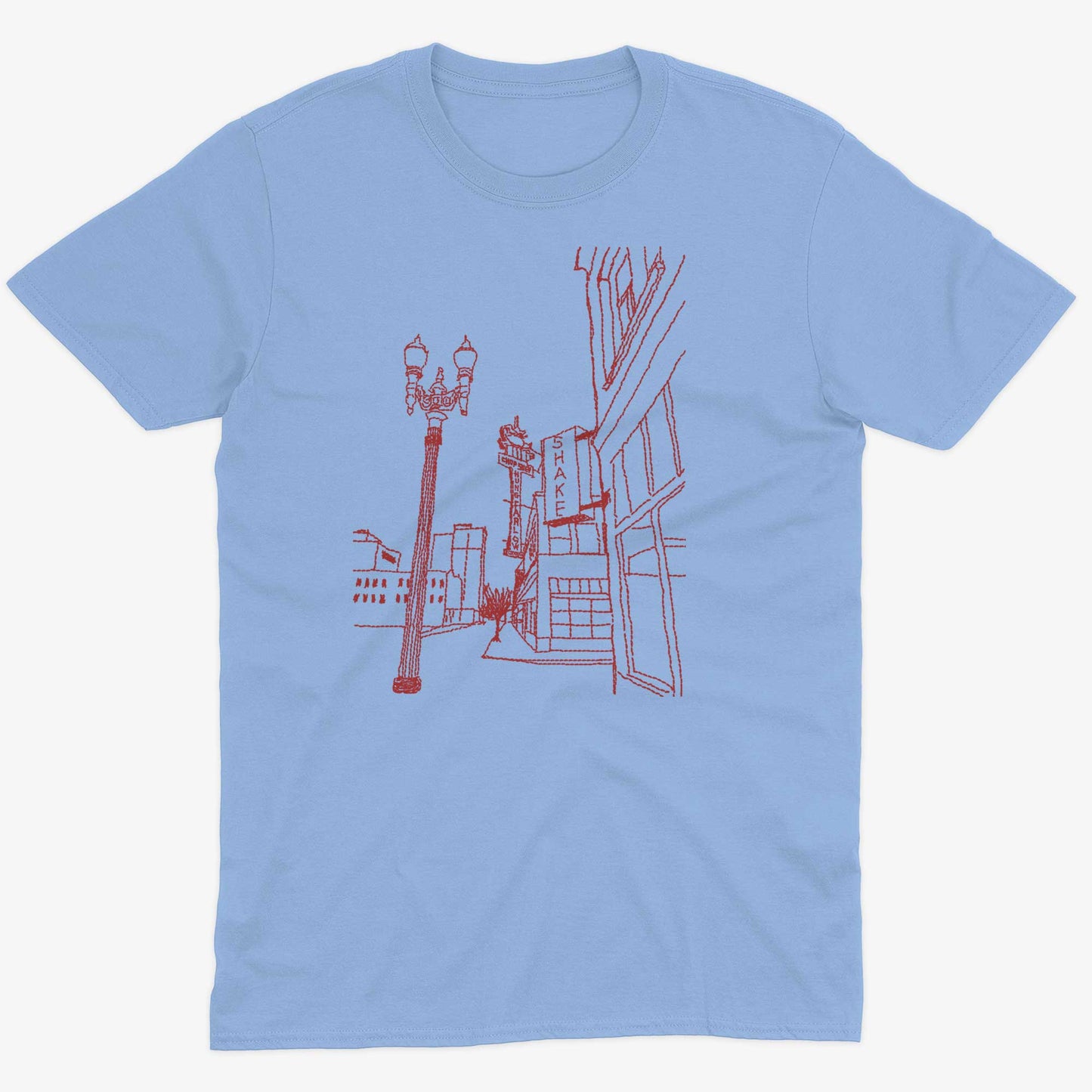 Hung Far Low Restaurant Unisex Or Women's Cotton T-shirt-Baby Blue-Unisex