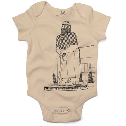 Paul Bunyan Infant Bodysuit or Raglan Baby Tee-Organic Natural-3-6 months