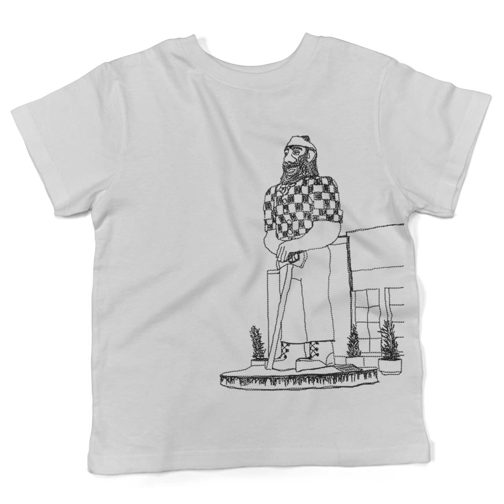 Paul Bunyan Toddler Shirt-White-2T