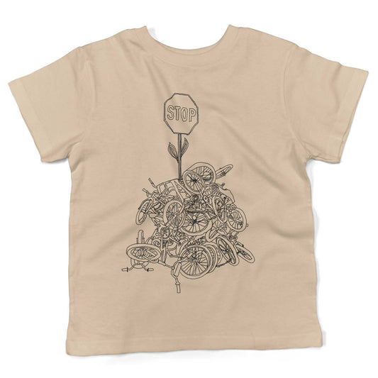 Zoobomber Bike Pyle Toddler Shirt-Organic Natural-2T