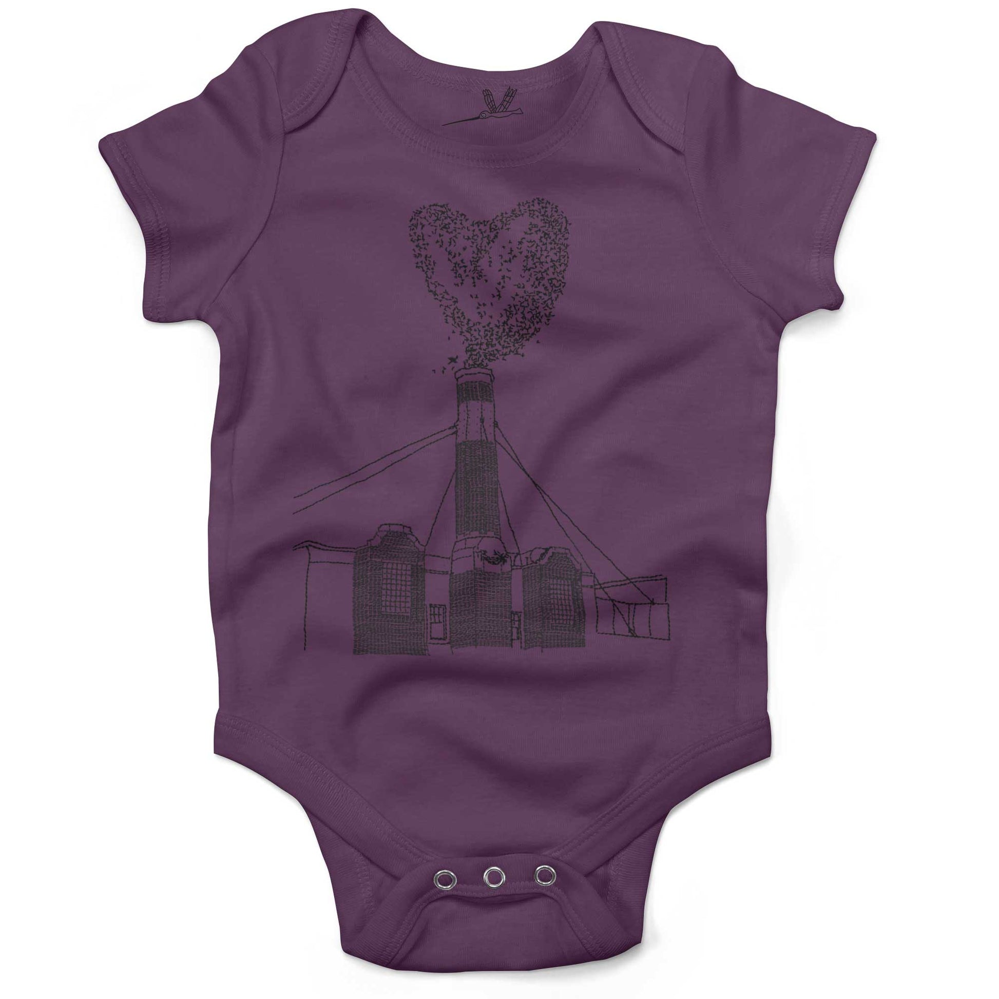 Chapman Swifts Infant Bodysuit-Organic Purple-3-6 months