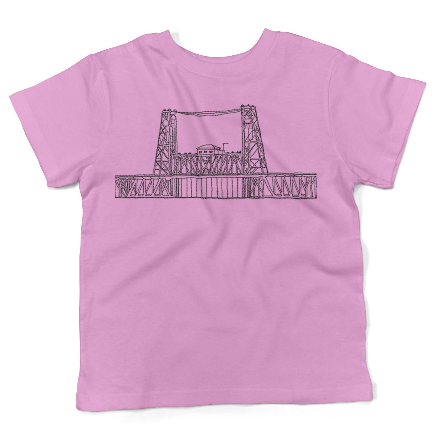 Steel Bridge Toddler Shirt-Organic Pink-2T