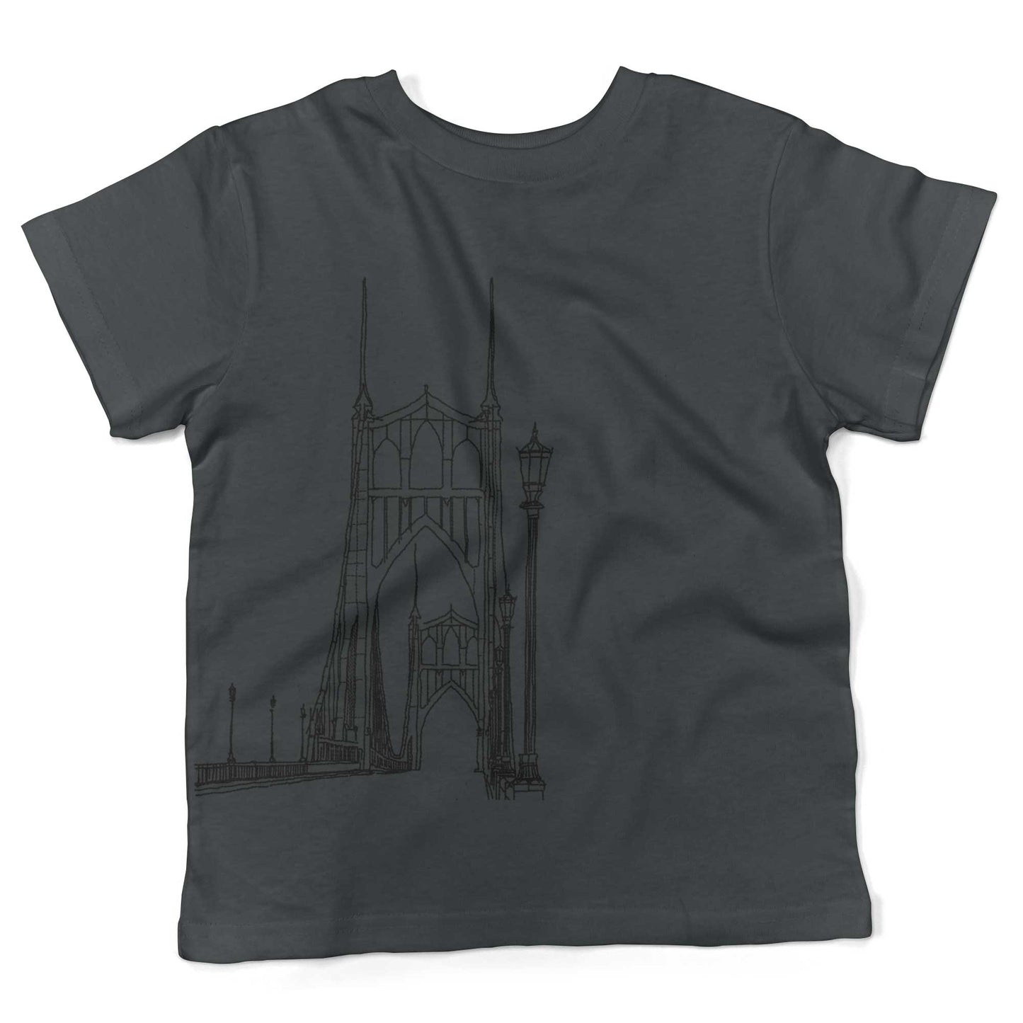 St Johns Bridge Toddler Shirt-Asphalt-2T