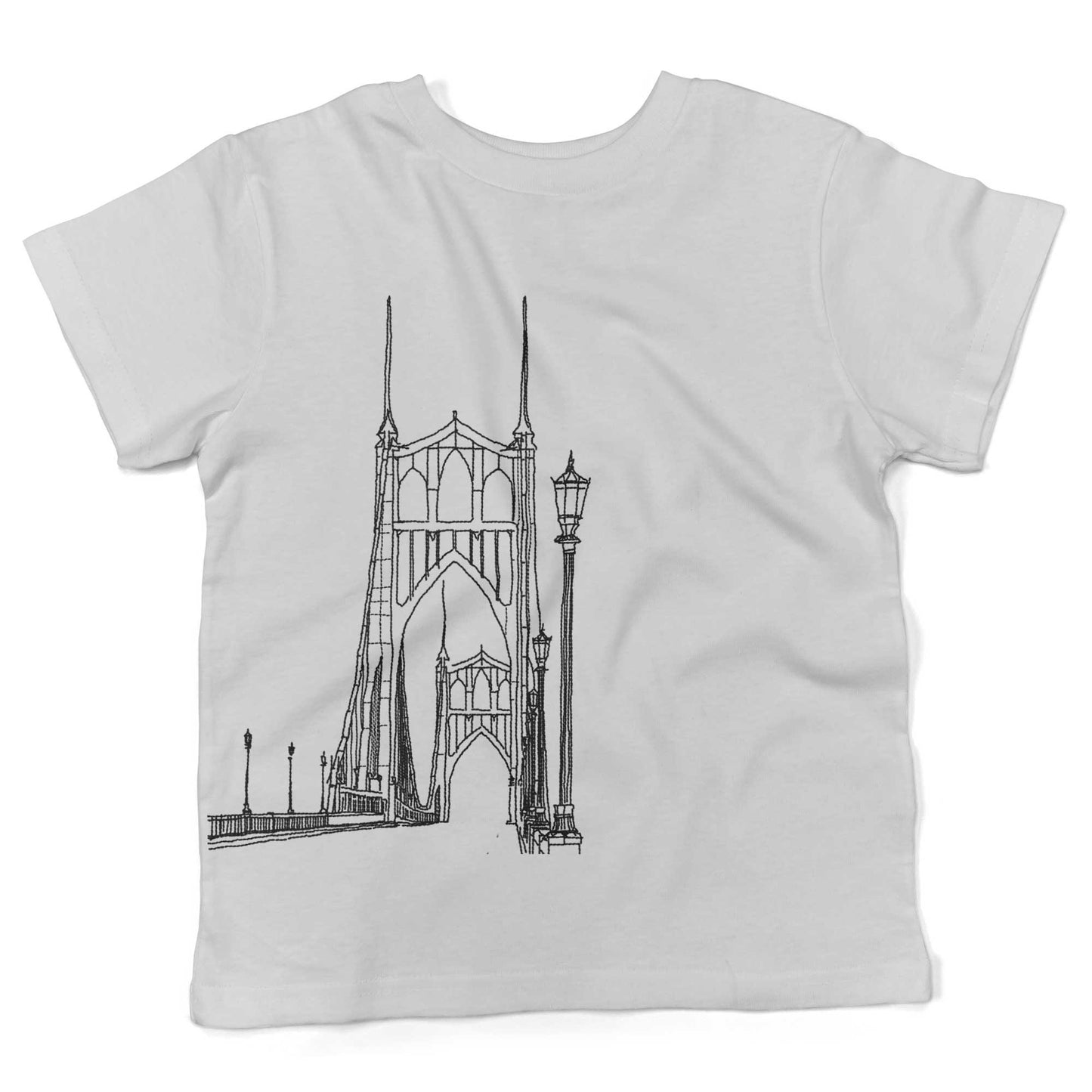 St Johns Bridge Toddler Shirt-White-2T