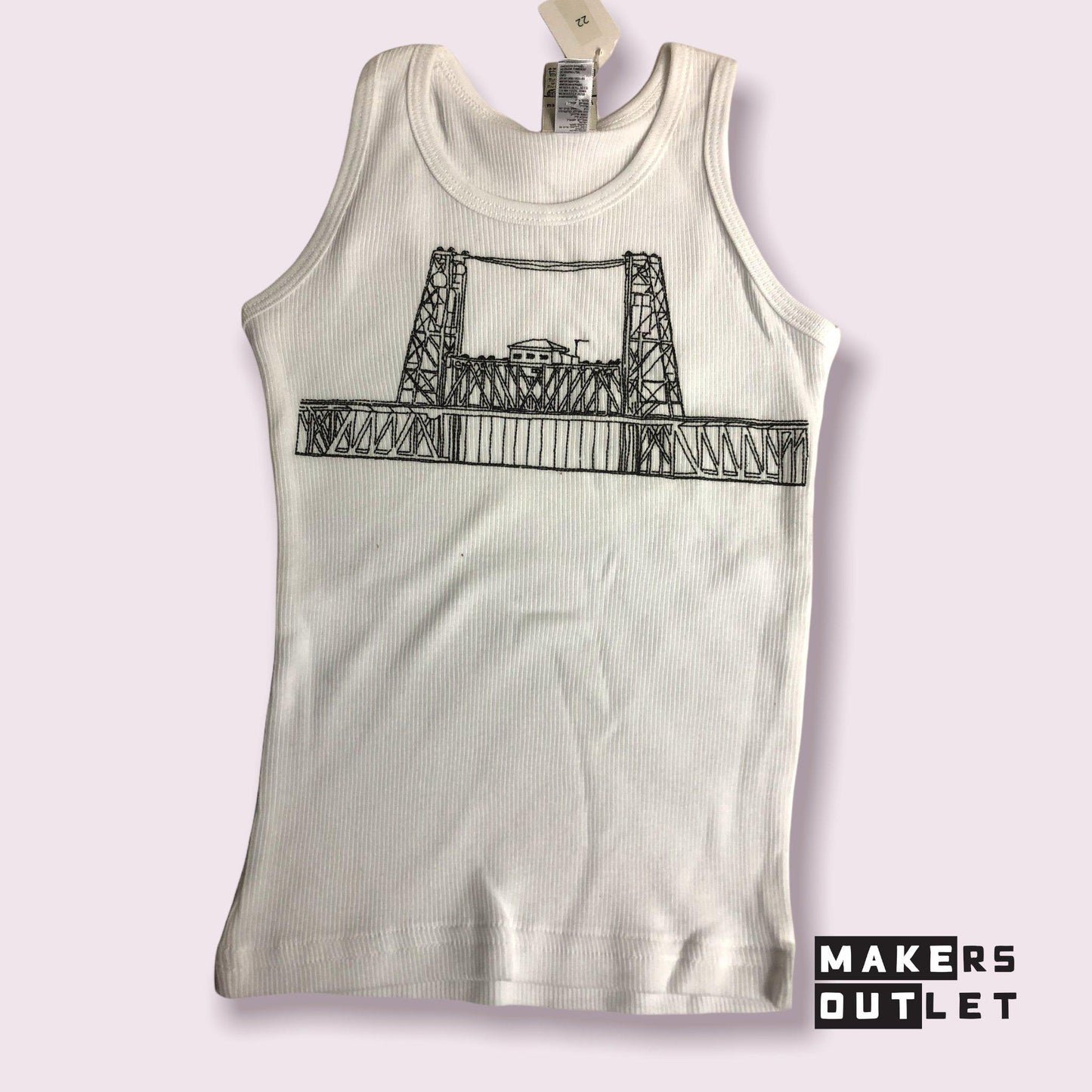 Steel Bridge Toddler Tank Top-Baby & Toddler Tops-