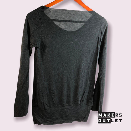 Women's Long Sleeved Bamboo Wool Drape Shirt-Shirts & Tops-