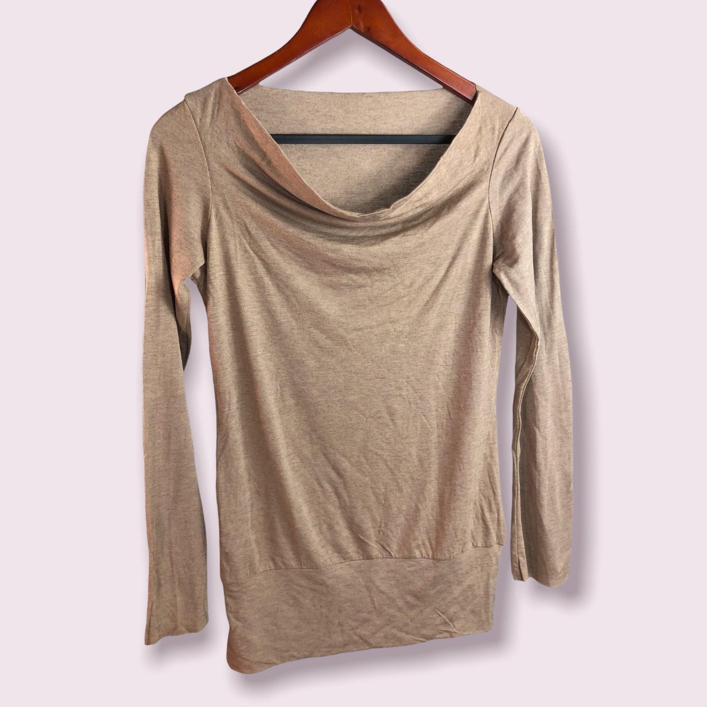 Women's Long Sleeved Bamboo Wool Drape Shirt-Shirts & Tops-