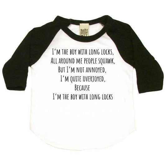 The Boy With Long Locks Infant Bodysuit or Raglan Baby Tee-