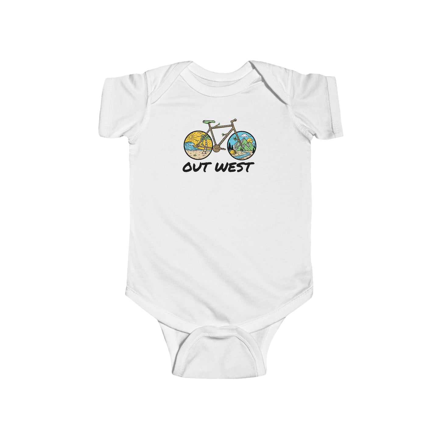 Out West Bike Infant Fine Jersey Bodysuit