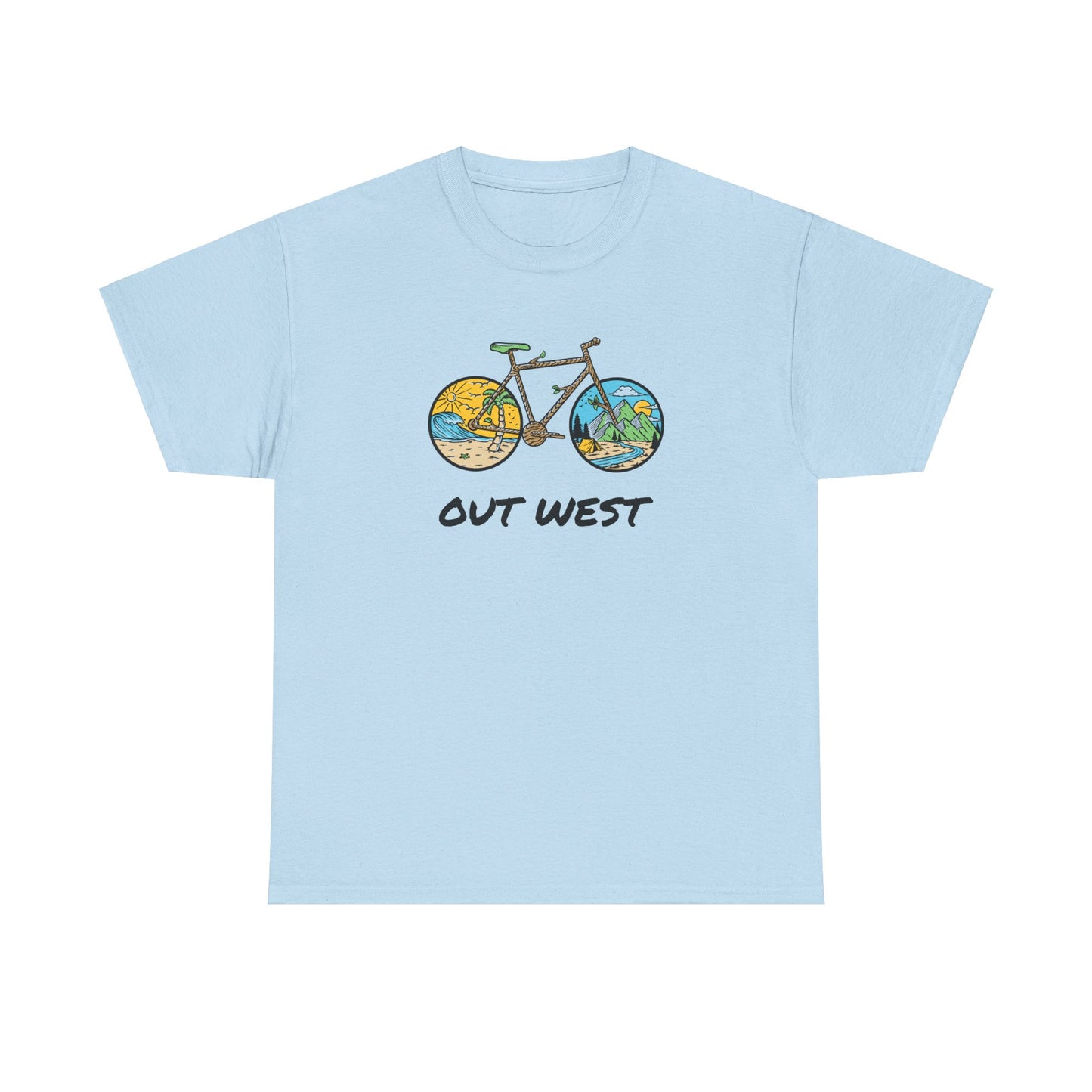 Out West Bike Unisex Heavy Cotton Tee