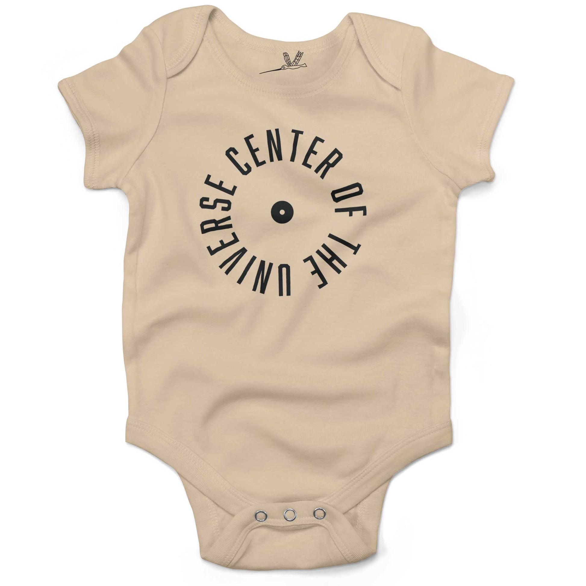 Center Of The Universe Baby One Piece or Raglan Tee-Organic Natural-3-6 months