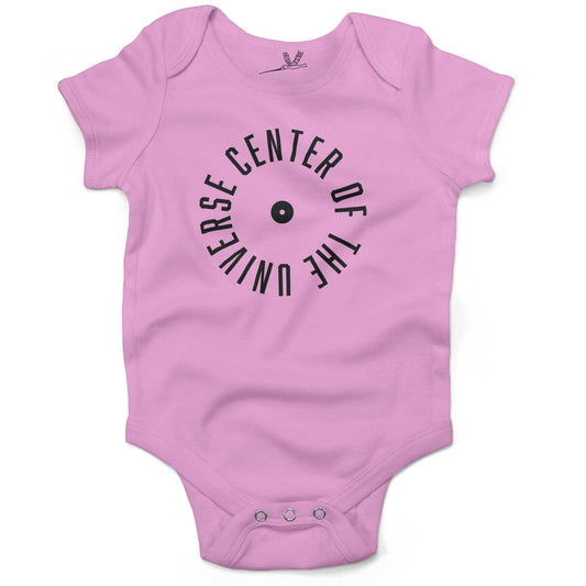Center Of The Universe Baby One Piece or Raglan Tee-Organic Pink-3-6 months