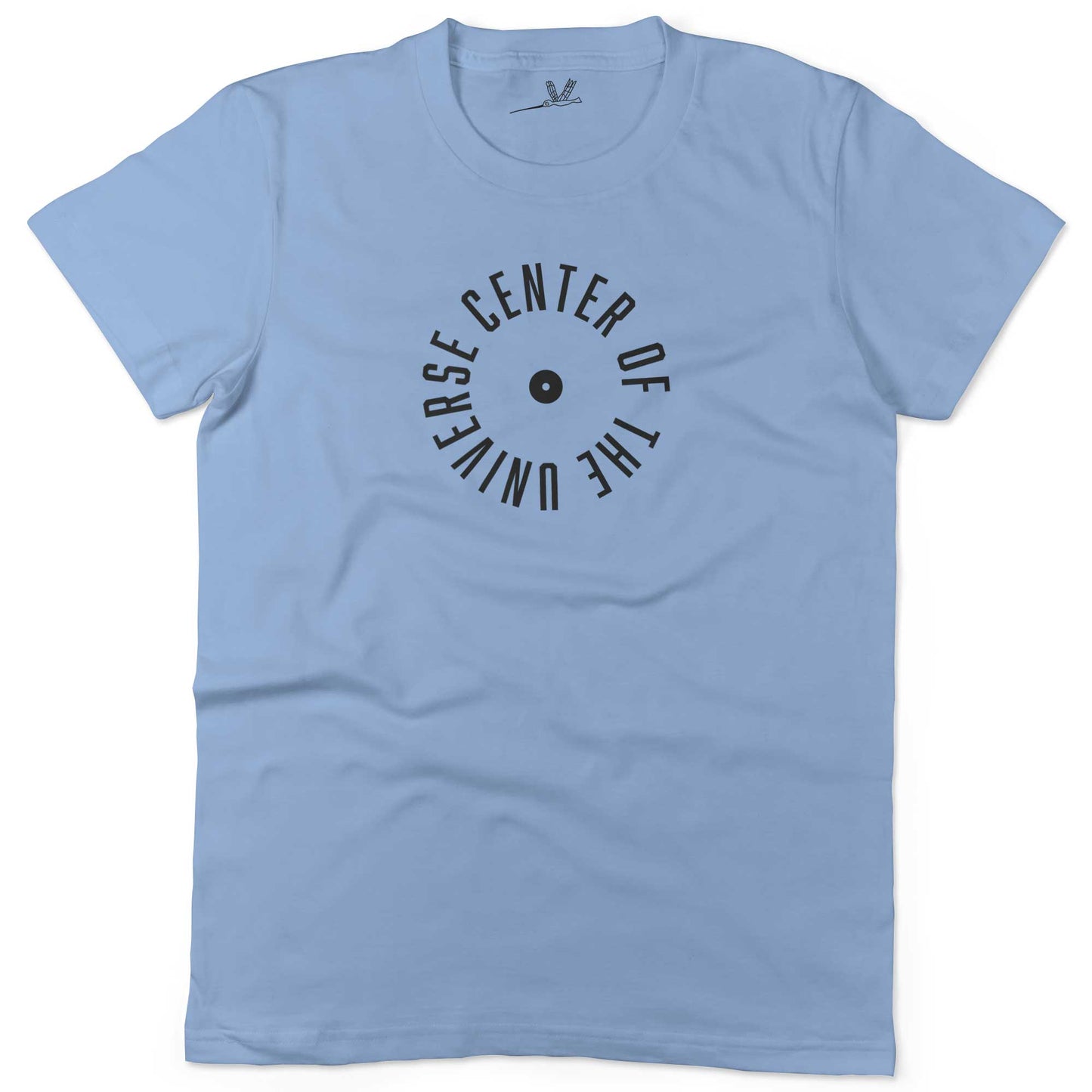 Center Of The Universe Unisex Or Women's Cotton T-shirt-Baby Blue-Woman