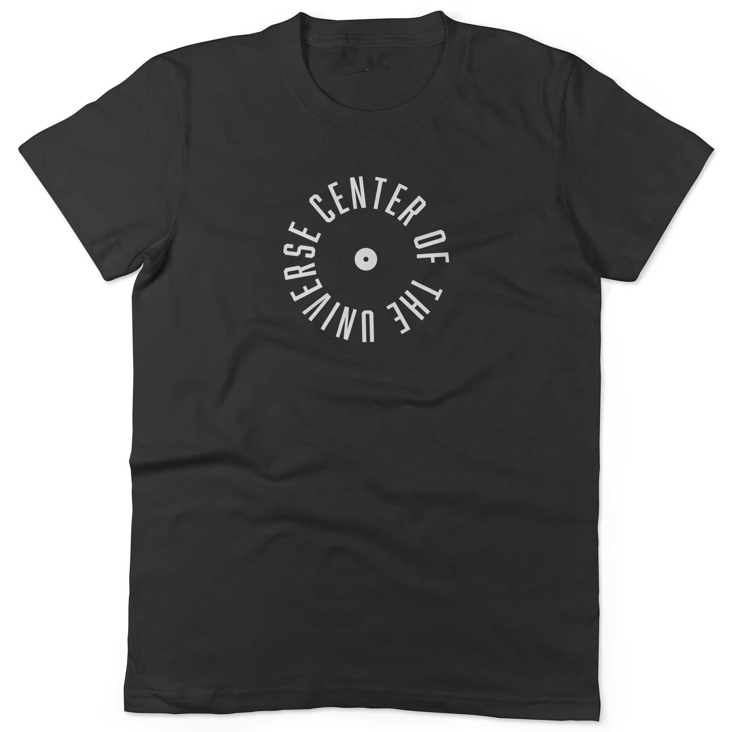 Center Of The Universe Unisex Or Women's Cotton T-shirt-Black-Woman