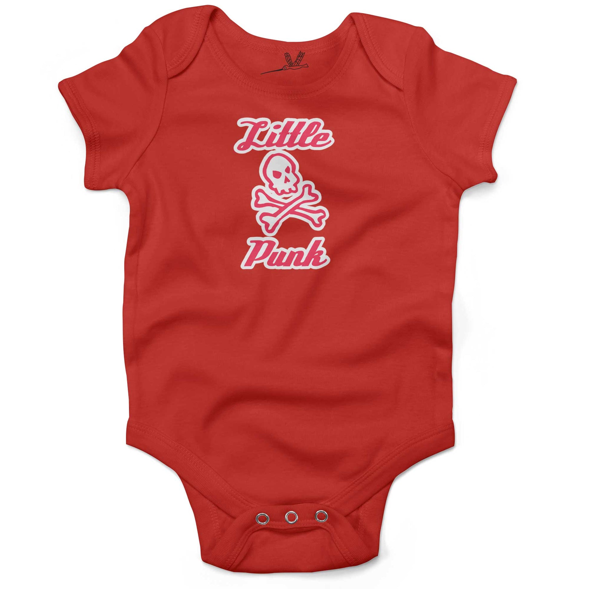 Little Punk Infant Bodysuit-Organic Red-3-6 months
