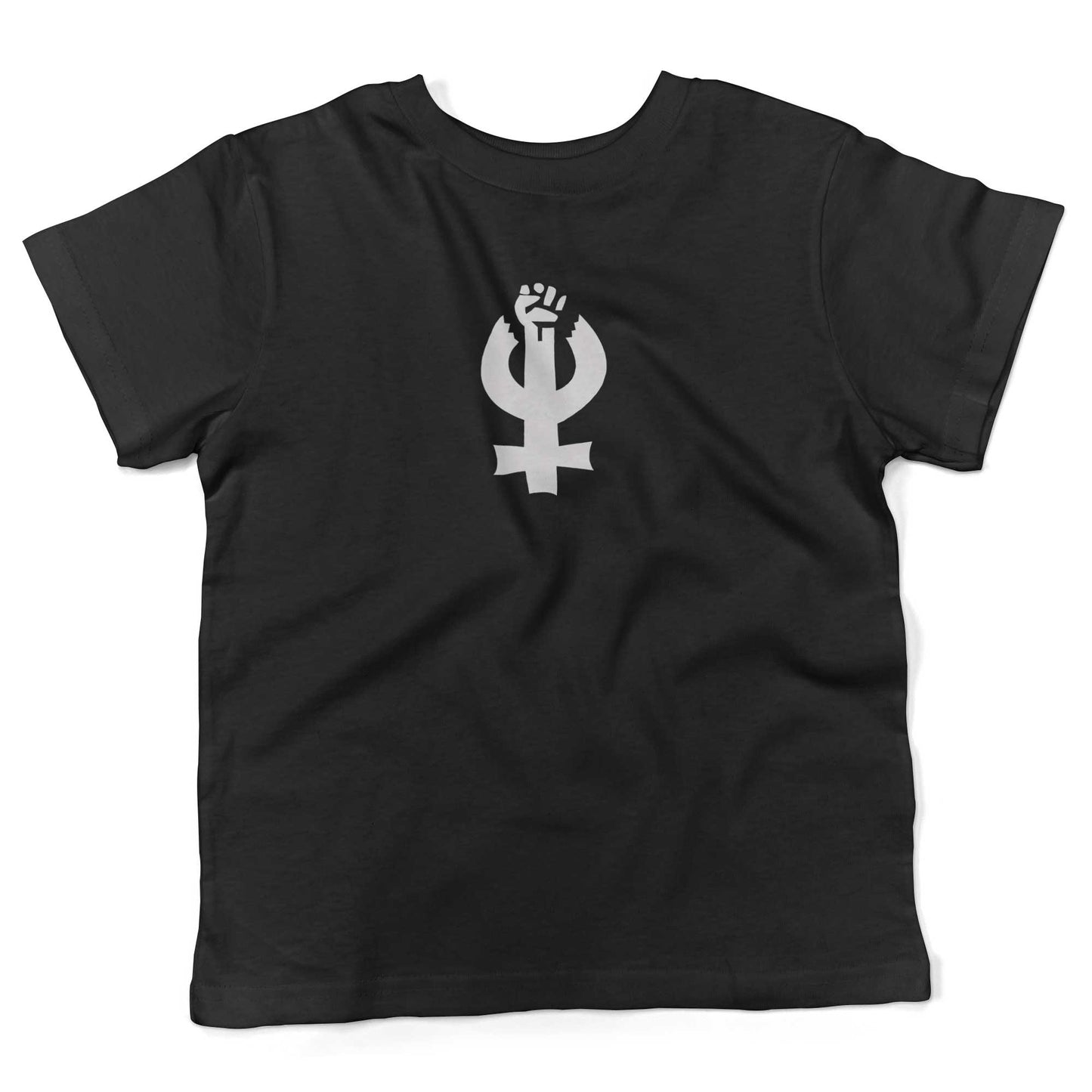 Feminist Toddler Shirt-Organic Black-2T