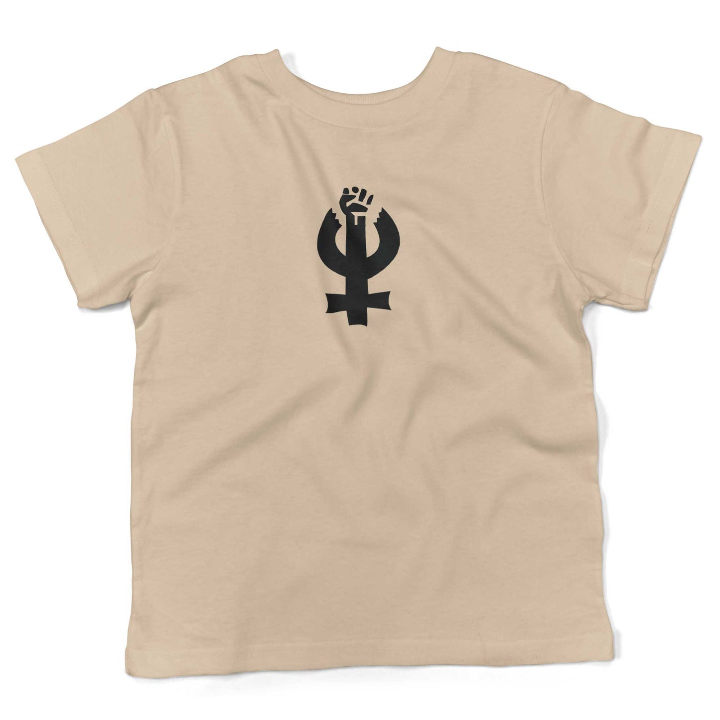 Feminist Toddler Shirt-Organic Natural-2T