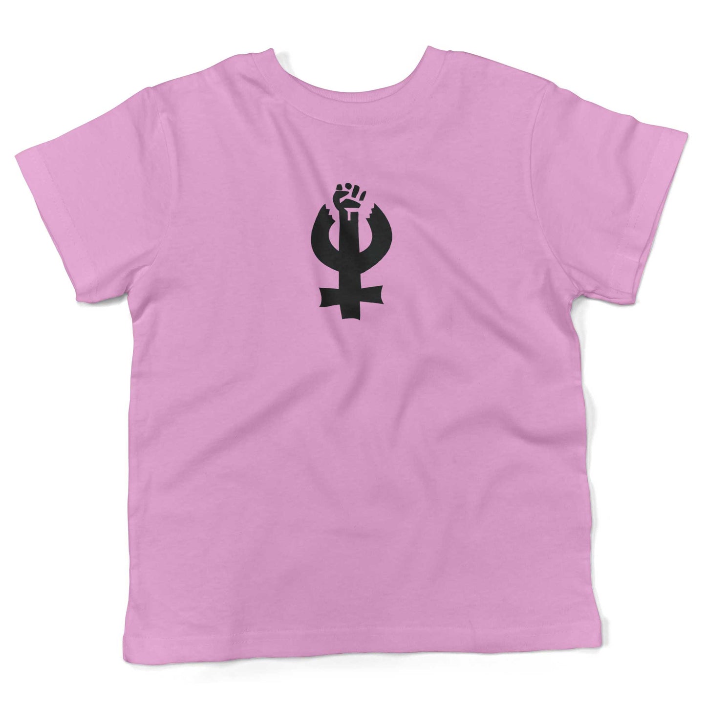 Feminist Toddler Shirt-Organic Pink-2T