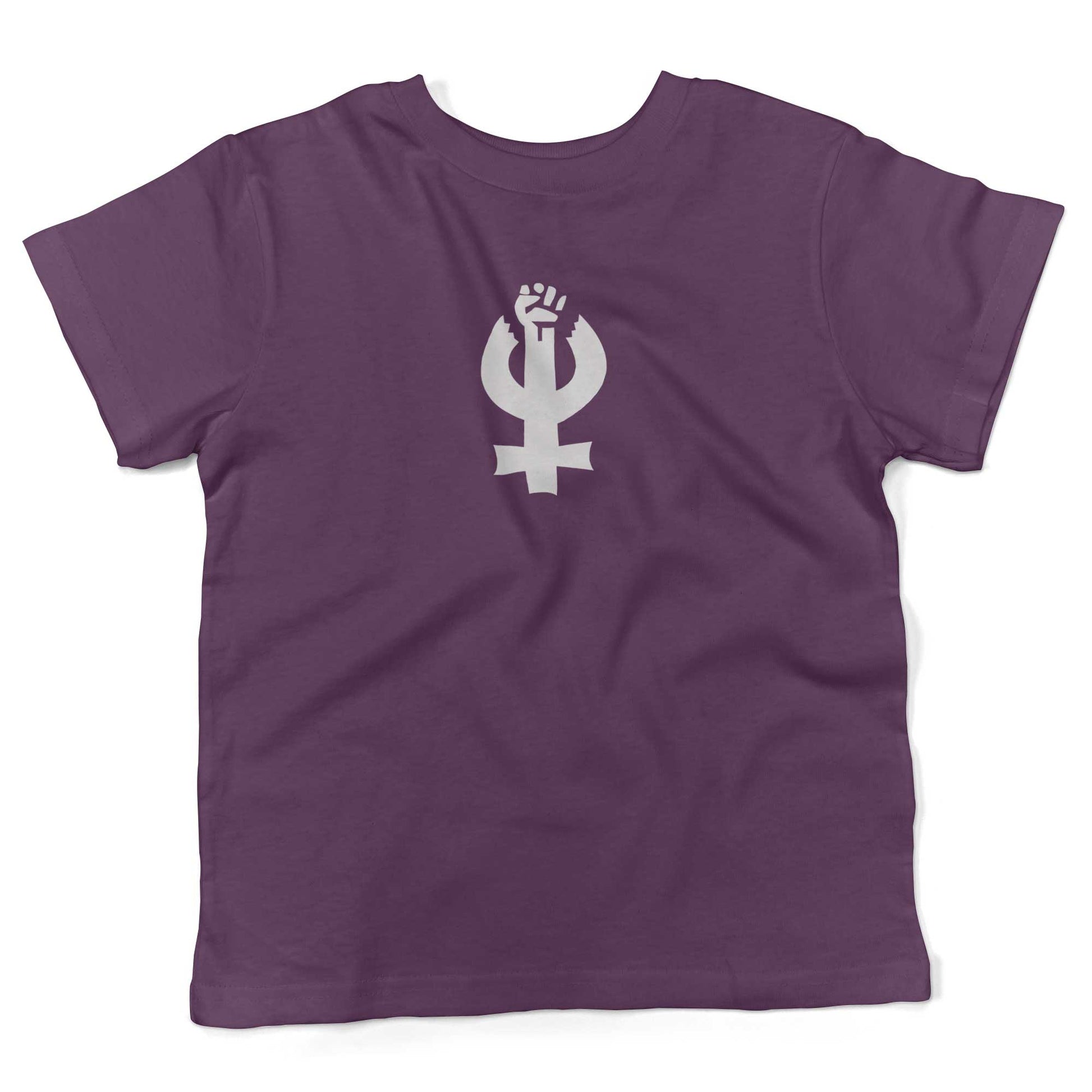 Feminist Toddler Shirt-Organic Purple-2T