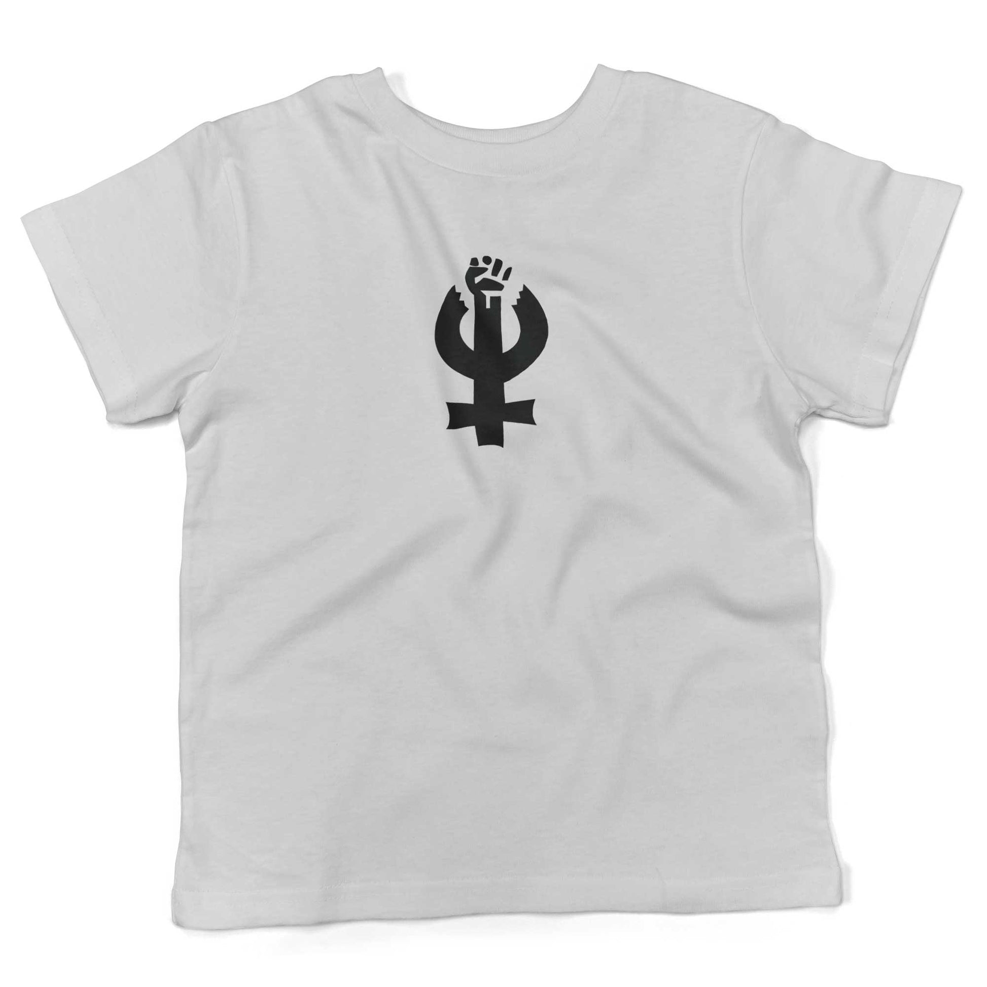 Feminist Toddler Shirt-White-2T