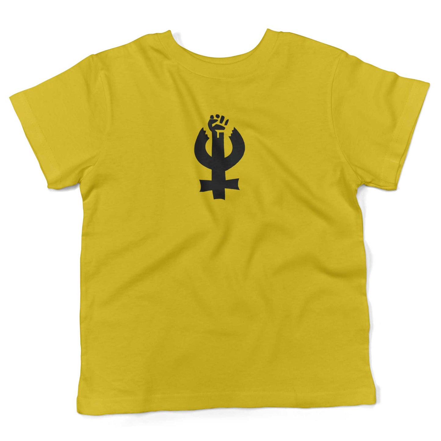 Feminist Toddler Shirt-Sunshine Yellow-2T