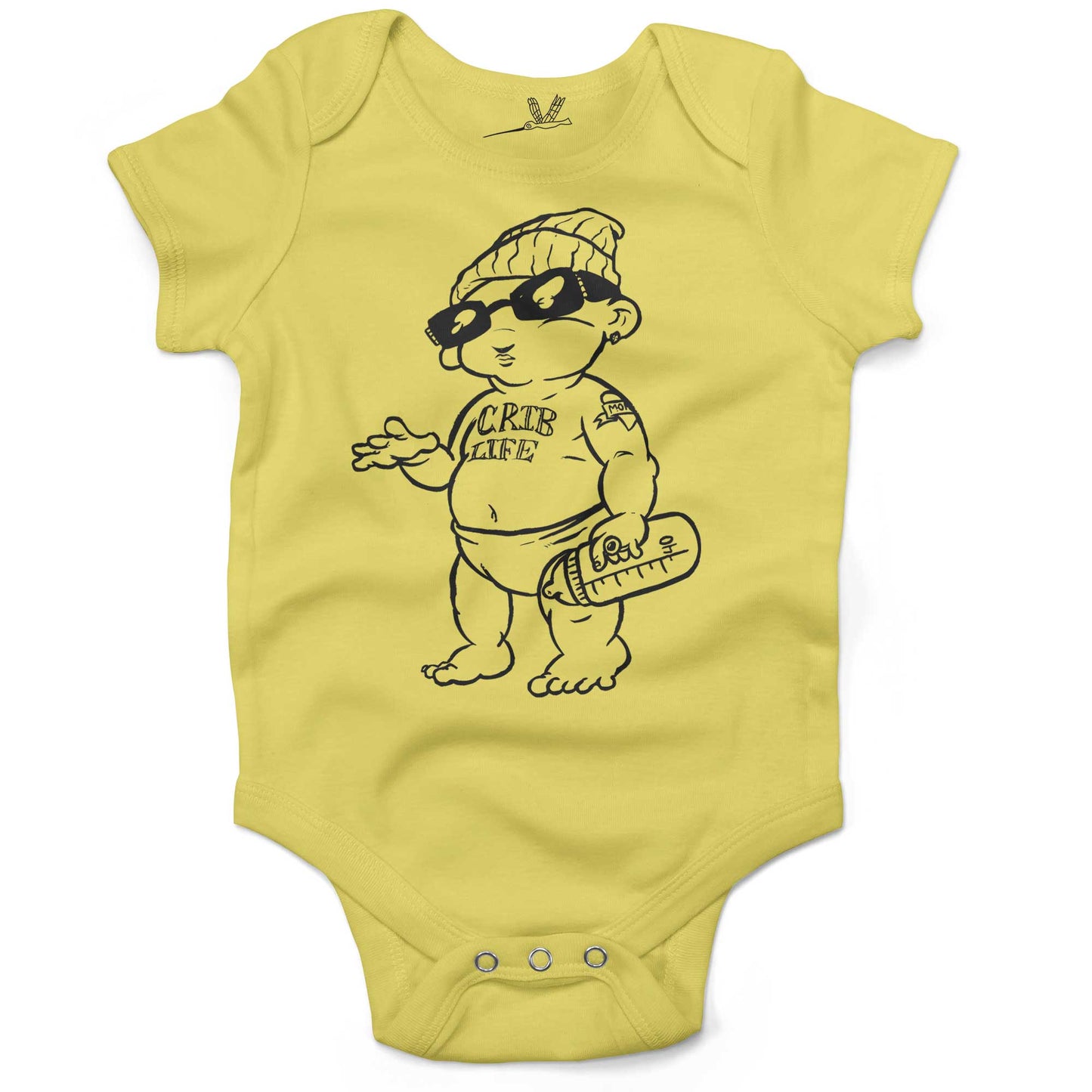 Crib Life Baby One Piece-Yellow-3-6 months