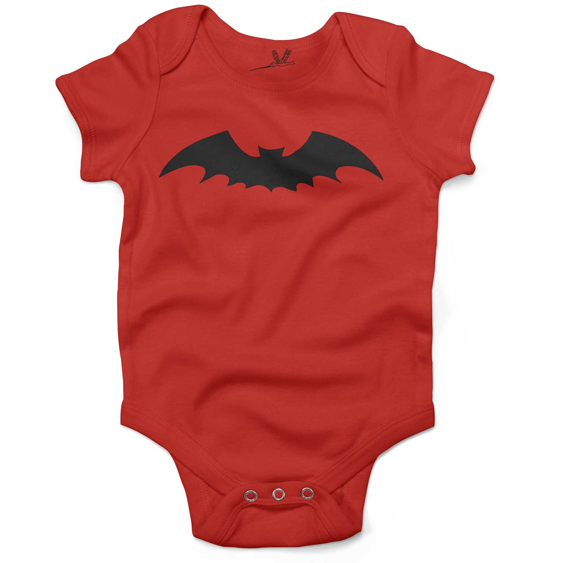 Gothic Bat Infant Bodysuit or Raglan Tee-Organic Red-3-6 months