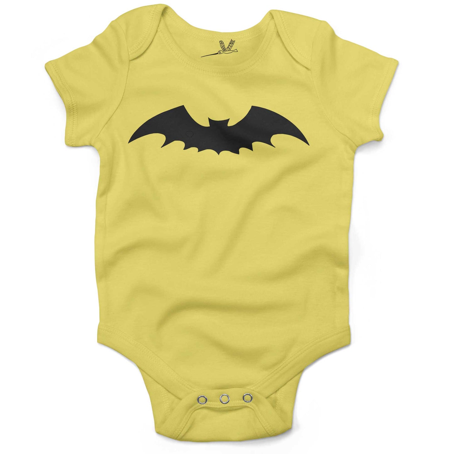 Gothic Bat Infant Bodysuit or Raglan Tee-Yellow-3-6 months