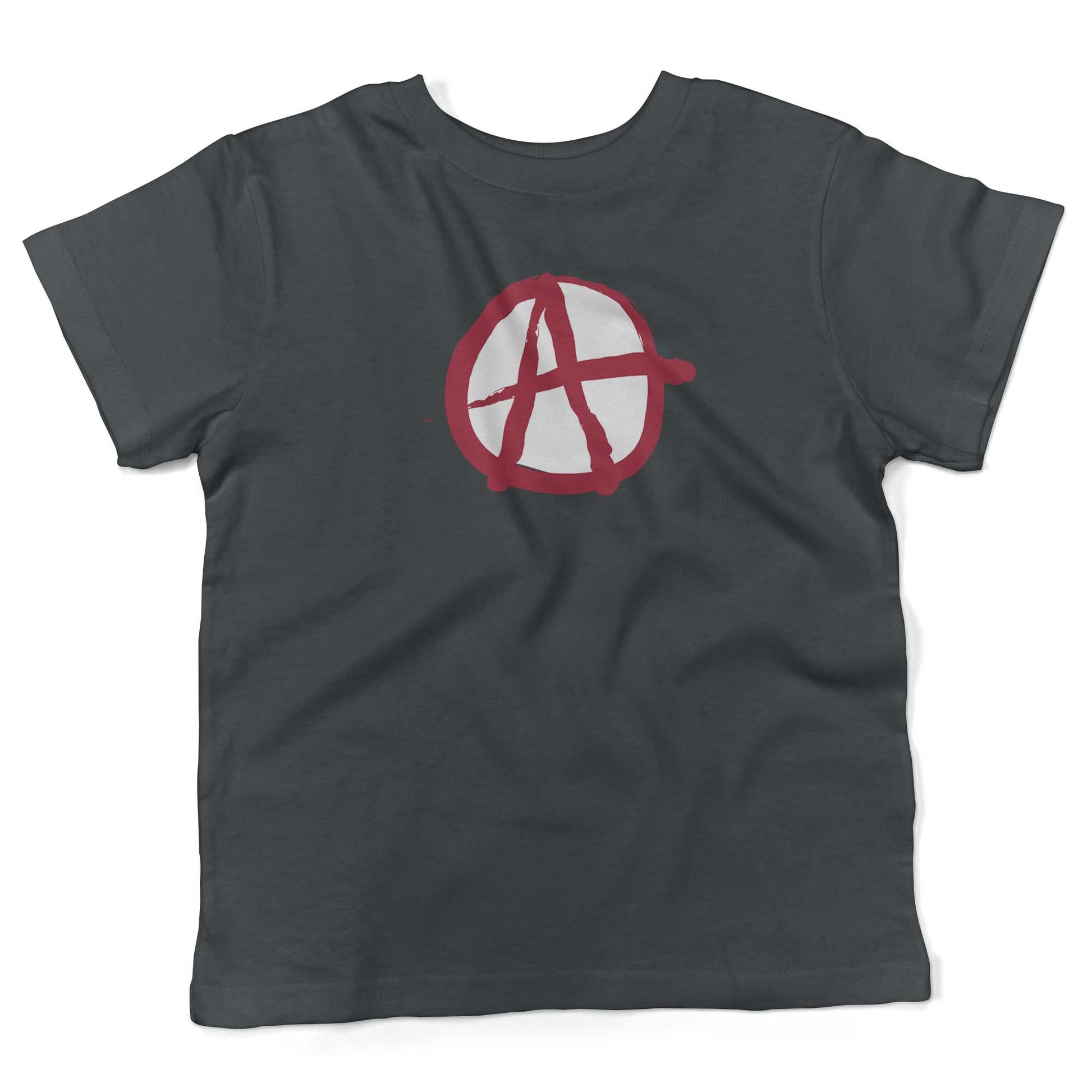 Anarchy Symbol Toddler Shirt-Asphalt-2T