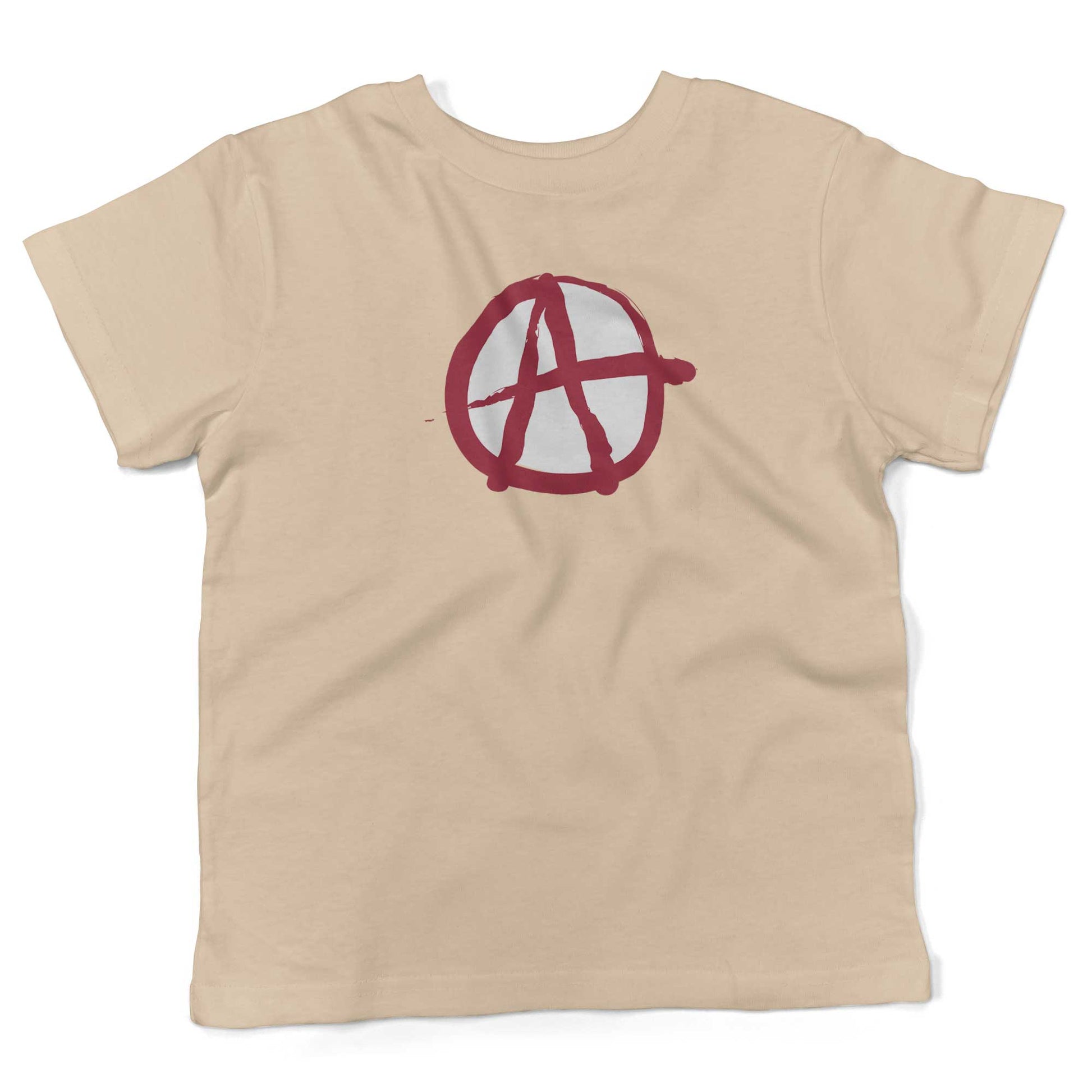 Anarchy Symbol Toddler Shirt-Organic Natural-2T