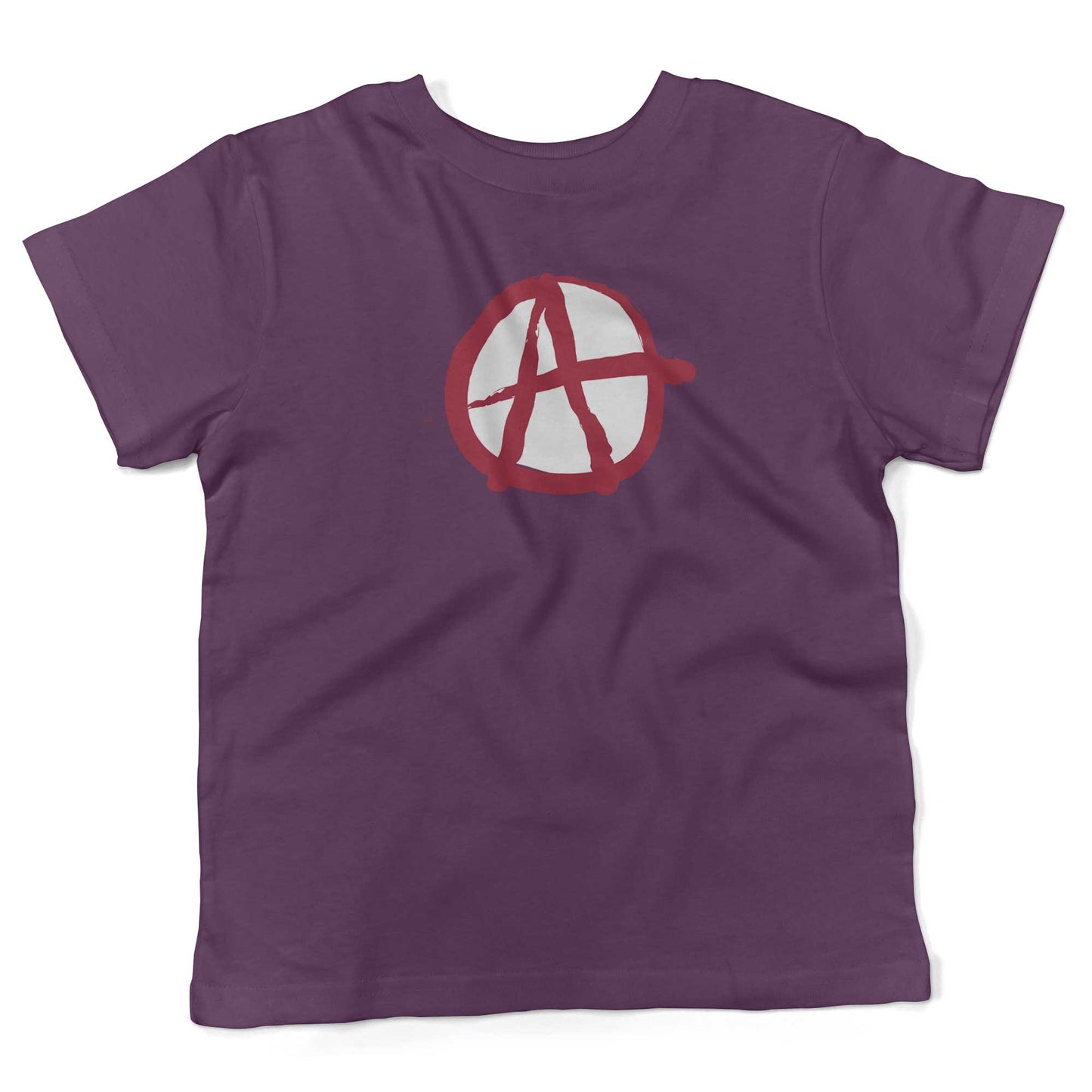 Anarchy Symbol Toddler Shirt-Organic Purple-2T