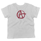 Anarchy Symbol Toddler Shirt-White-2T