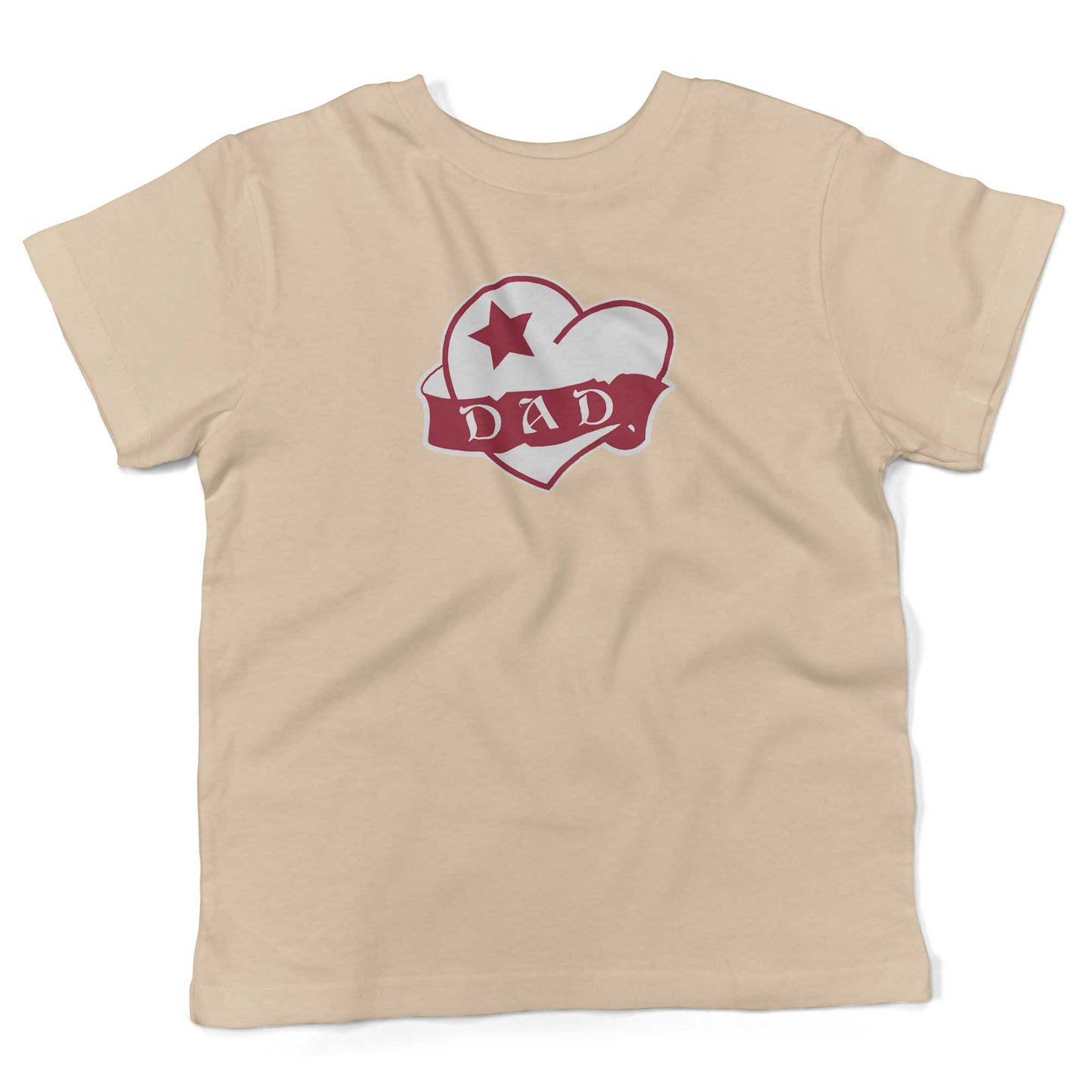 Dad Tattoo Heart Toddler Shirt-Organic Natural-2T