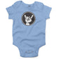 Rock Hand Symbol Infant Bodysuit or Raglan Tee-Organic Baby Blue-3-6 months