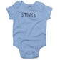 Stinky Infant Bodysuit or Raglan Baby Tee-Organic Baby Blue-3-6 months