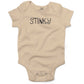 Stinky Infant Bodysuit or Raglan Baby Tee-Organic Natural-3-6 months