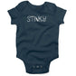 Stinky Infant Bodysuit or Raglan Baby Tee-Organic Pacific Blue-3-6 months
