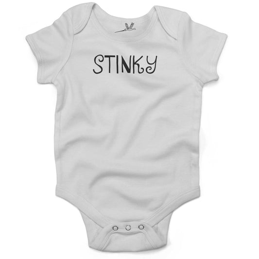 Stinky Infant Bodysuit or Raglan Baby Tee-White-3-6 months