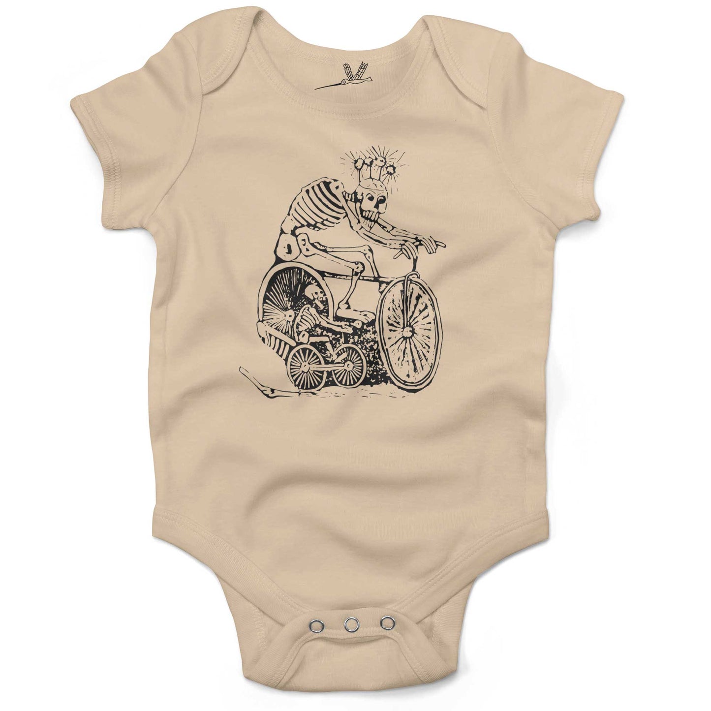 Day of the Dead Bikers Infant Bodysuit or Raglan Tee-Organic Natural-3-6 months