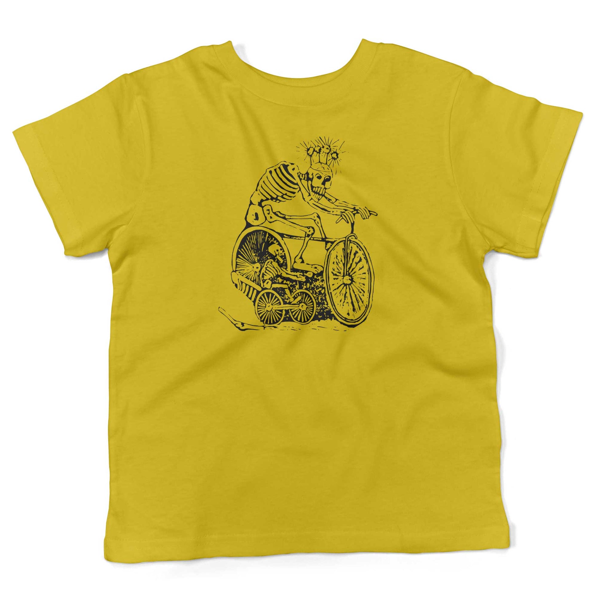 Day of the Dead Bikers Toddler Shirt-Sunshine Yellow-2T