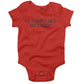 He Thinks He's My Daddy Infant Bodysuit or Raglan Tee-Organic Red-3-6 months