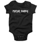 Metal Baby Infant Bodysuit or Raglan Baby Tee-Organic Black-3-6 months