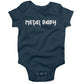 Metal Baby Infant Bodysuit or Raglan Baby Tee-Organic Pacific Blue-3-6 months