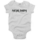 Metal Baby Infant Bodysuit or Raglan Baby Tee-White-3-6 months